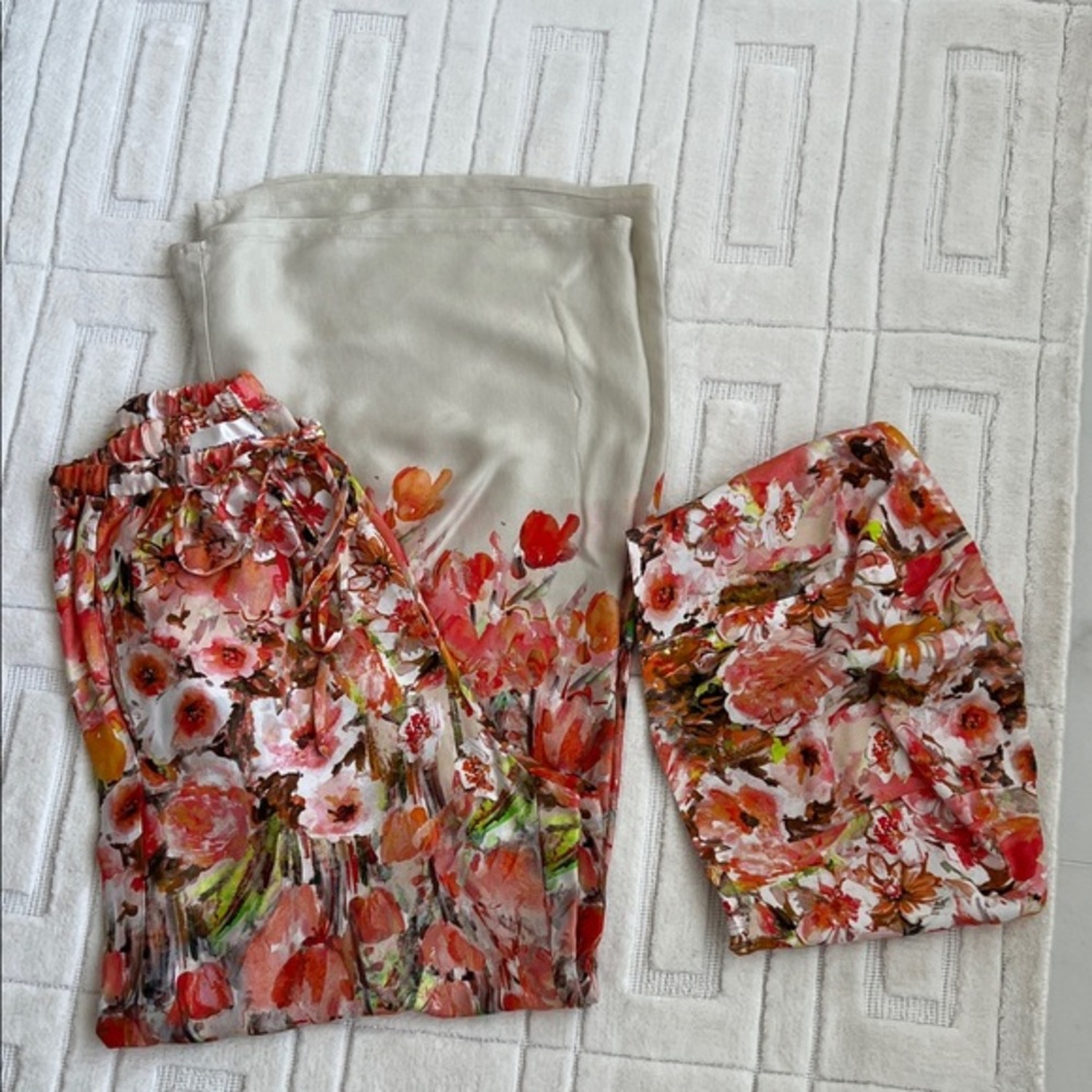 Lavender Brown Colorful Floral Set Size XS